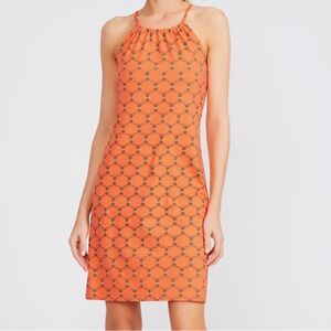 J McLaughlin Maria Halter Dress Orange Size Small